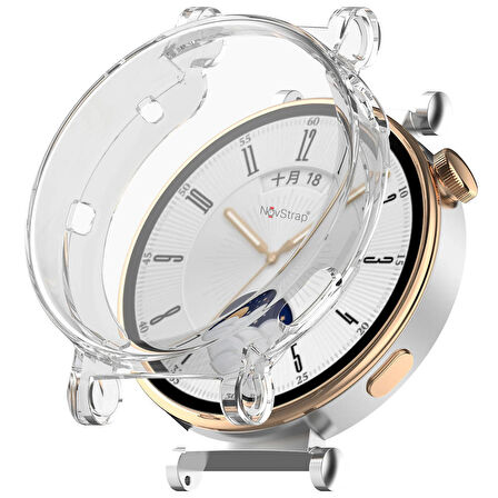 NovStrap Huawei Watch GT4 41mm ile Uyumlu Ekran Koruyucu ve Kasa Koruyucu TPU Yumuşak Silikon