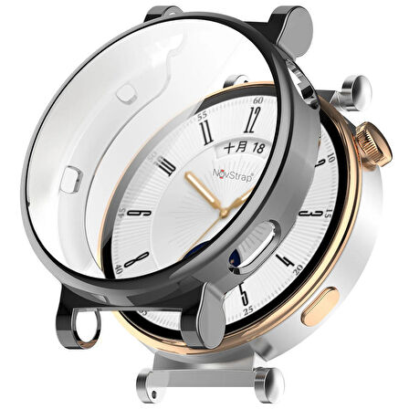 NovStrap Huawei Watch GT4 41mm ile Uyumlu Ekran Koruyucu ve Kasa Koruyucu TPU Yumuşak Silikon