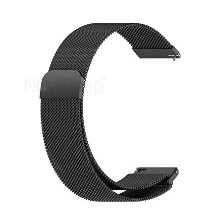 NovStrap Huawei Watch GT4 41mm ile Uyumlu Kordon (18mm Pimli) Mıknatıslı Metal Hasır Kordon Kayış