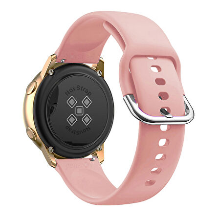 NovStrap Huawei Watch GT4 41mm ile Uyumlu Kordon (18mm Pimli) Yumuşak Jel Silikon Kordon Kayış