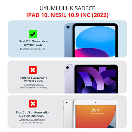 NovStrap Apple iPad 10. Nesil 10.9" ile Uyumlu Magnet Mıknatıslı Tak Çıkar Paper Like Ekran Koruyucu