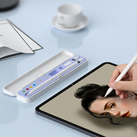 NovStrap Dokunmatik Kalem Koruma Kutusu Tüm Tablet Kalemleri ve Apple Pencil 1/2/Usb C İle Uyumlu