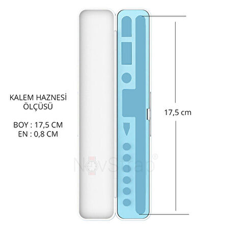 NovStrap Dokunmatik Kalem Koruma Kutusu Tüm Tablet Kalemleri ve Apple Pencil 1/2/Usb C İle Uyumlu