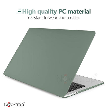 NovStrap Apple Macbook Pro 16 inç M3/M3 Pro/M3 Max A2991 ile Uyumlu Kılıf New Matte Buzlu Mat Kapak