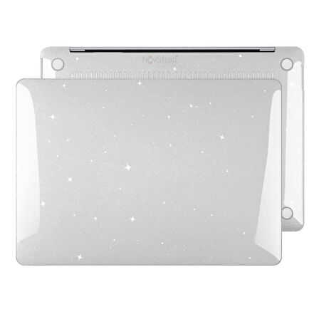 NovStrap Apple Macbook Pro 16 inç M3/M3 Pro/M3 Max A2991 ile Uyumlu Parlak Simli Kılıf Sert Glitter