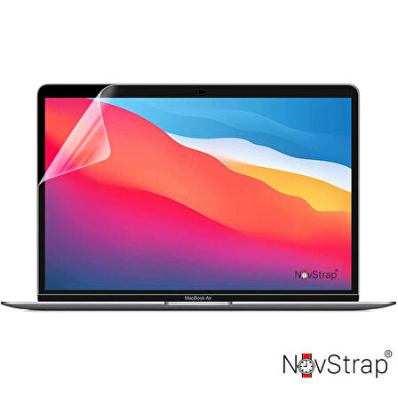 NovStrap Apple MacBook Pro M1 M2 13 inç A2338 ile Uyumlu Simli Kılıf + Siyah Klavye Kılıfı + Film