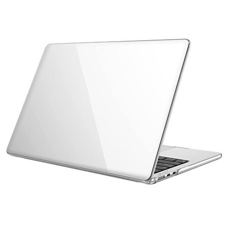 NovStrap Apple Macbook Air M3 Çip 2024 13.6 inç A3113 ile Uyumlu Kılıf Sert Parlak Koruma Kapak