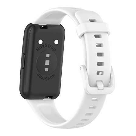 NovStrap Huawei Band 7 ile Uyumlu Kordon Tam Uyumlu Pimli Liquid Silikon Kordon Kayış