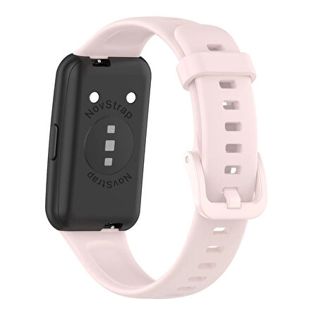 NovStrap Huawei Band 7 ile Uyumlu Kordon Tam Uyumlu Pimli Liquid Silikon Kordon Kayış