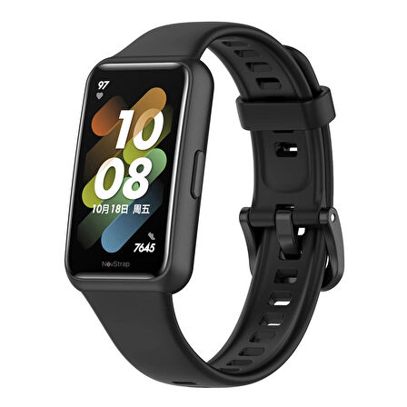 NovStrap Huawei Band 7 ile Uyumlu Kordon Tam Uyumlu Pimli Liquid Silikon Kordon Kayış