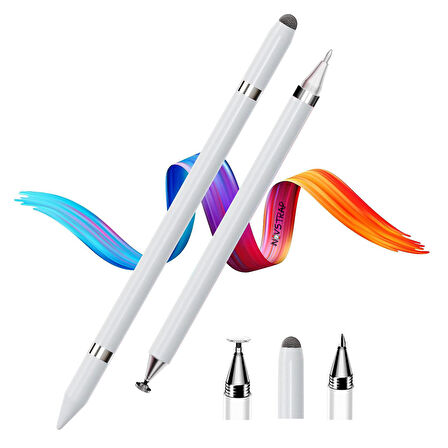 NovStrap Apple iPad 7 8 9 Nesil 10.2 İnç ile Uyumlu 3in1 Stylus Dokunmatik Tablet Kalemi Pencil