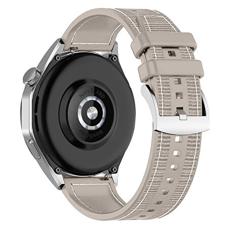 NovStrap Tcl Movetime MT42X MT46X MT43A ile Uyumlu Kordon (20mm) Lansman Kumaş Silikon Kayış