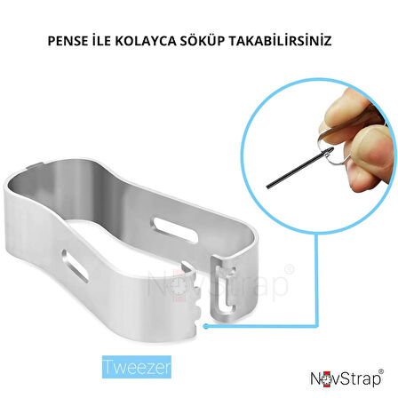 NovStrap Samsung Galaxy S Pen Dokunmatik Kalem ile Uyumlu Yedek Uç 5 Adet SPen Tips + Takma Aparatı