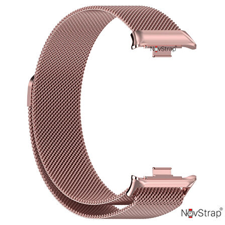 NovStrap Xiaomi Redmi Watch 4 ile Uyumlu Kordon Mıknatıslı Metal Hasır Kordon Kayış
