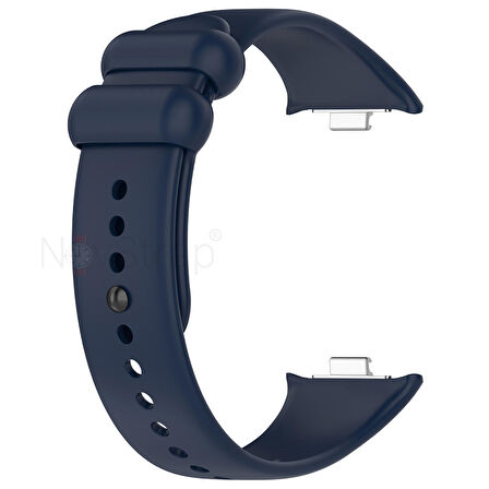 NovStrap Xiaomi Redmi Watch 4 ile Uyumlu Kordon Kayış Yumuşak Silikon Klasik Kordon