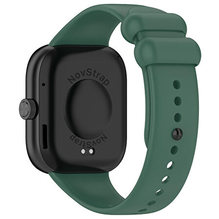 NovStrap Xiaomi Redmi Watch 4 ile Uyumlu Kordon Kayış Yumuşak Silikon Klasik Kordon