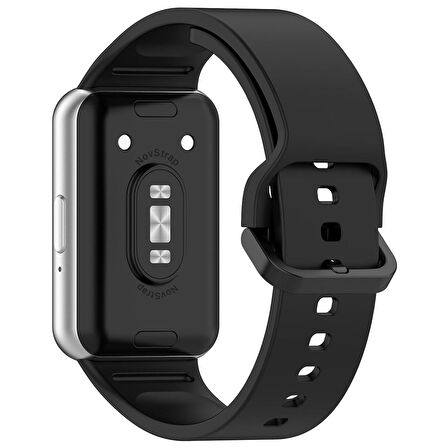 NovStrap Samsung Galaxy Fit 3 ile Uyumlu Kordon Kayış Yumuşak Silikon Klasik Kordon