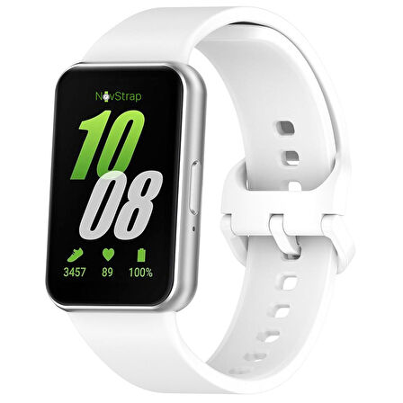 NovStrap Samsung Galaxy Fit 3 ile Uyumlu Kordon Kayış Yumuşak Silikon Klasik Kordon