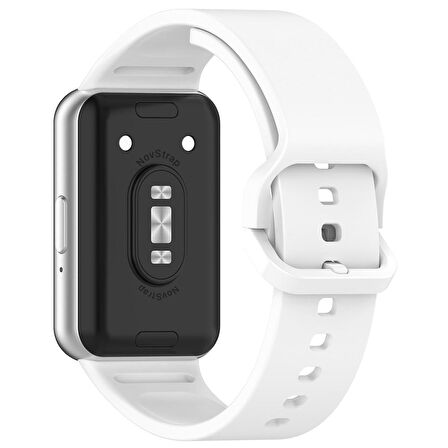 NovStrap Samsung Galaxy Fit 3 ile Uyumlu Kordon Kayış Yumuşak Silikon Klasik Kordon