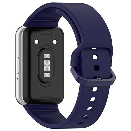 NovStrap Samsung Galaxy Fit 3 ile Uyumlu Kordon Kayış Yumuşak Silikon Klasik Kordon