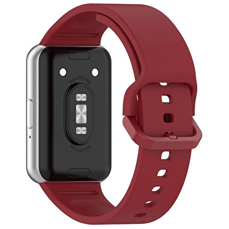 NovStrap Samsung Galaxy Fit 3 ile Uyumlu Kordon Kayış Yumuşak Silikon Klasik Kordon