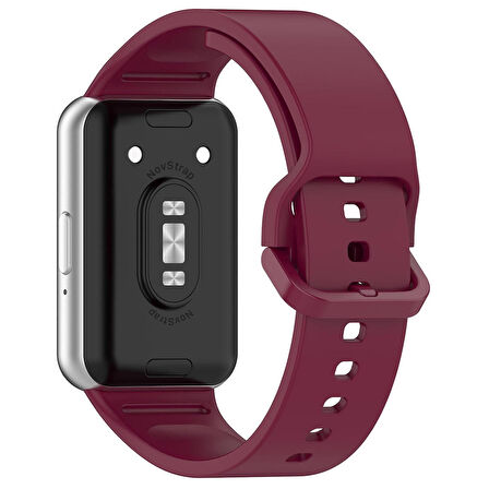 NovStrap Samsung Galaxy Fit 3 ile Uyumlu Kordon Kayış Yumuşak Silikon Klasik Kordon