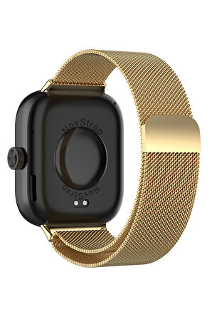 NovStrap Xiaomi Mi Band 8 Pro ile Uyumlu Kordon Mıknatıslı Metal Hasır Kordon Kayış