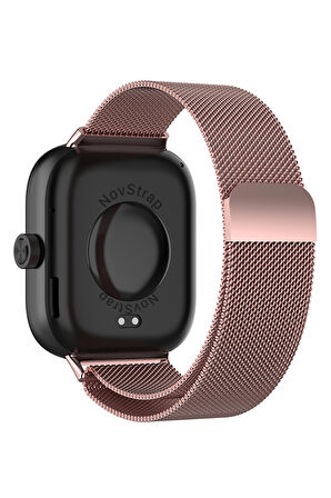 NovStrap Xiaomi Mi Band 8 Pro ile Uyumlu Kordon Mıknatıslı Metal Hasır Kordon Kayış