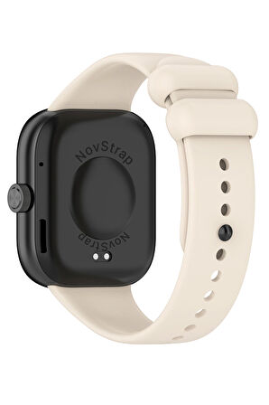 NovStrap Xiaomi Mi Band 8 Pro ile Uyumlu Kordon Kayış Yumuşak Silikon Klasik Kordon