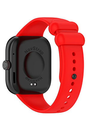 NovStrap Xiaomi Mi Band 8 Pro ile Uyumlu Kordon Kayış Yumuşak Silikon Klasik Kordon