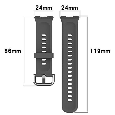 NovStrap Huawei Watch Fit 3 ile Uyumlu Kordon Tam Uyumlu Pimli Liquid Yumuşak Silikon Kordon Kayış