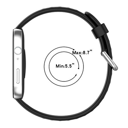 NovStrap Huawei Watch Fit 3 ile Uyumlu Kordon Tam Uyumlu Pimli Liquid Yumuşak Silikon Kordon Kayış