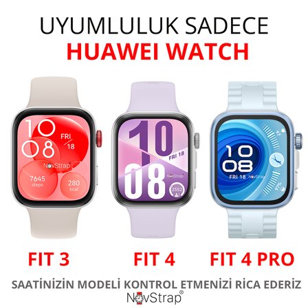NovStrap Huawei Watch Fit 4 Pro/Fit 4/Fit 3 ile Uyumlu Kordon Kayış Metal Hasır Örgü Çelik Kordon
