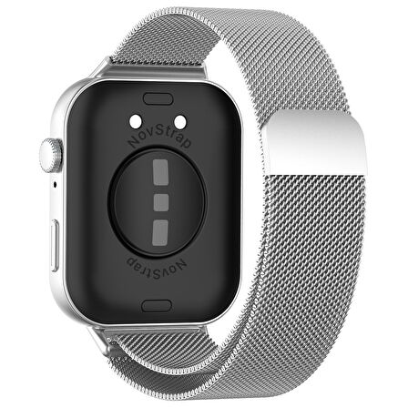 NovStrap Huawei Watch Fit 3 ile Uyumlu Kordon Kayış Metal Hasır Örgü Çelik Kordon
