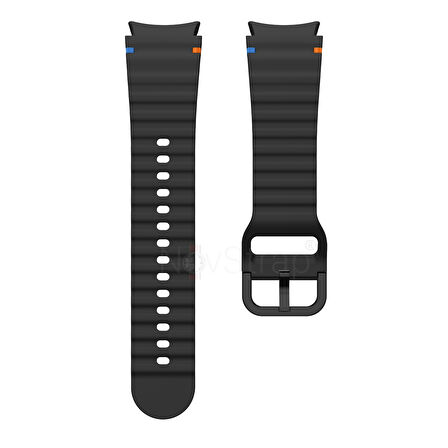 NovStrap Samsung Galaxy Watch 7 Fe 6 5 4 40 44 Classic 42 43 45 46 mm ile Uyumlu Kordon Wavy Silikon