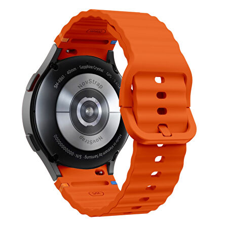 NovStrap Samsung Galaxy Watch 7 Fe 6 5 4 40 44 Classic 42 43 45 46 mm ile Uyumlu Kordon Wavy Silikon