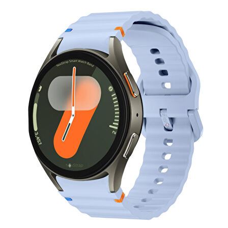 NovStrap Samsung Galaxy Watch 7 Fe 6 5 4 40 44 Classic 42 43 45 46 mm ile Uyumlu Kordon Wavy Silikon