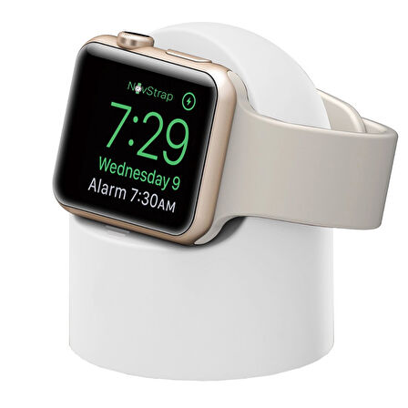 NovStrap Apple Watch Tüm Seriler ile Uyumlu Masaüstü Şarj Standı Silikon Dock