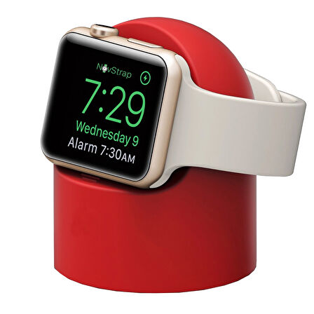 NovStrap Apple Watch Tüm Seriler ile Uyumlu Masaüstü Şarj Standı Silikon Dock