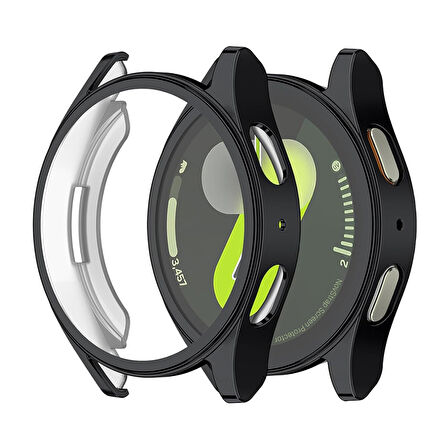 NovStrap Samsung Galaxy Watch 7 44mm ile Uyumlu Kasa ve Ekran Koruyucu TPU Yumuşak Silikon Kılıf
