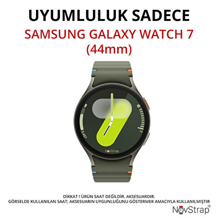 NovStrap Samsung Galaxy Watch 7 44mm ile Uyumlu Kasa ve Ekran Koruyucu TPU Yumuşak Silikon Kılıf