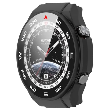 NovStrap Huawei Watch Ultimate ile Uyumlu Ekran Koruyucu Cam ve Kasa Koruyucu Kılıf Sert Pc