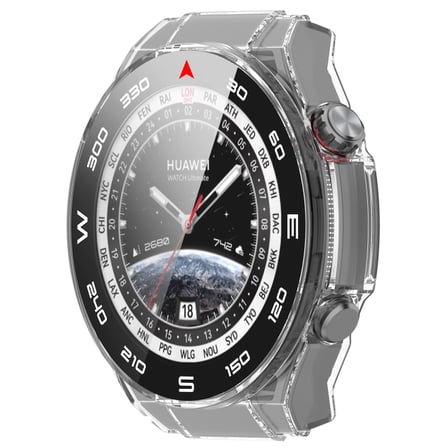 NovStrap Huawei Watch Ultimate ile Uyumlu Ekran Koruyucu Cam ve Kasa Koruyucu Kılıf Sert Pc