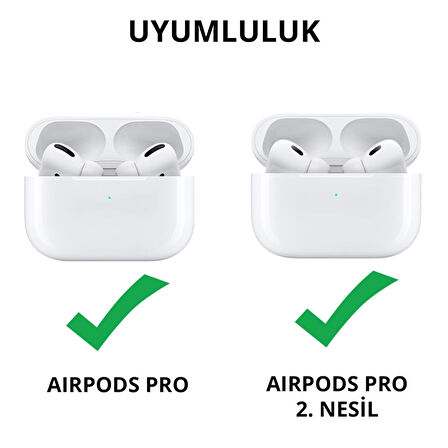 NovStrap Apple Airpods Pro / Pro 2 İle Uyumlu Üretilmiş Yedek Silikon Kulaklık Ucu (S/L) 2 li Set