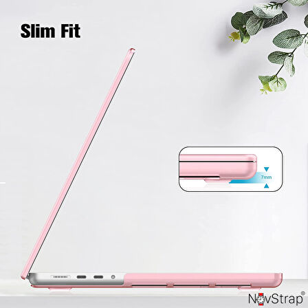 NovStrap Apple Macbook Pro 16 inç M4/Pro/Max A3186 A3403 ile Uyumlu Kılıf Sert Parlak Koruma Kapak