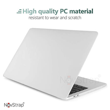 NovStrap Apple MacBook Pro 16 inç M4/Pro/Max A3186 A3403 ile Uyumlu Kılıf Sert Mat Buzlu Koruma