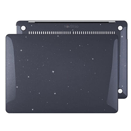 NovStrap Apple Macbook Pro 16 inç M4/Pro/Max A3186 A3403 ile Uyumlu Simli Kılıf Sert Glitter