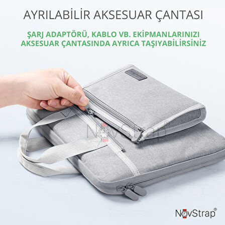 NovStrap Apple Macbook Pro 14 inç M4/Pro/Max A3401 A3112 A3185 ile Uyumlu Oxford Kumaş Çanta