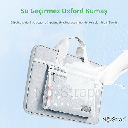 NovStrap Apple Macbook Pro 14 inç M4/Pro/Max A3401 A3112 A3185 ile Uyumlu Oxford Kumaş Çanta