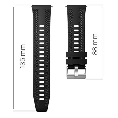 NovStrap Huawei Watch 3/4/Pro/Buds/Ultimate/Runner ile Uyumlu Kordon (22mm) Hybrid Dikişli Kumaş